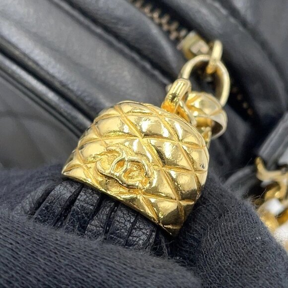 CHANEL Matelasse ChainShoulder Fringe Lambskin Black - Picture 6 of 14